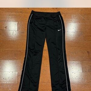 Nike Kids Black Joggers with White Trim